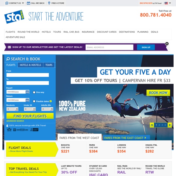 Book cheap student and teacher flights, hotels and hostels with STA Travel Agency