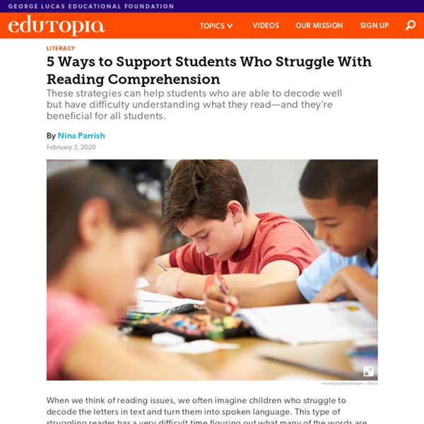 5 Ways to Support Students Who Struggle With Reading Comprehension