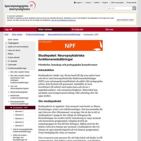 Studiepaket - NPF - SPSM