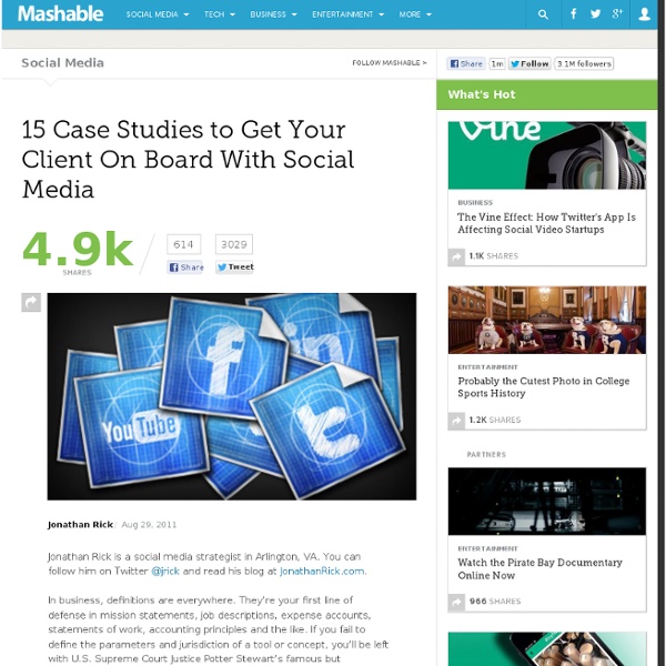15 Case Studies to Get Your Client On Board With Social Media