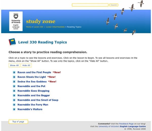 Lower Intermediate Reading Topics