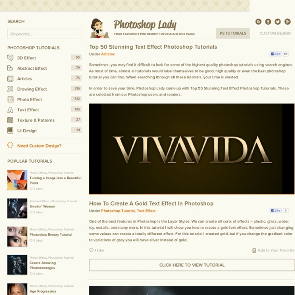 Top 50 Stunning Text Effect Photoshop Tutorials