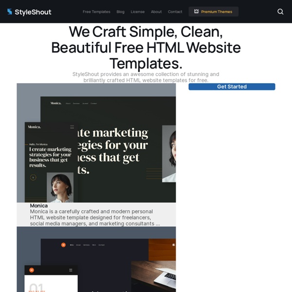 High-Quality Free Website Templates by Styleshout
