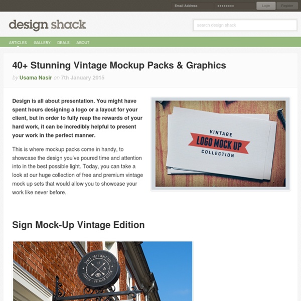 40+ Stunning Vintage Mockup Packs & Graphics