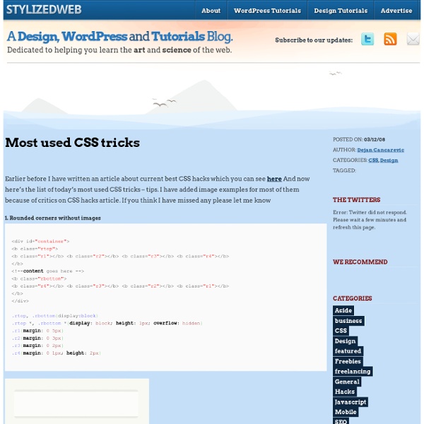 Most used CSS tricks