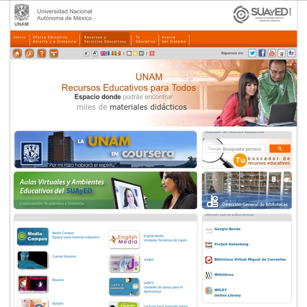 SUAyED - Portal de la Universidad Nacional Aut�noma de M�xico