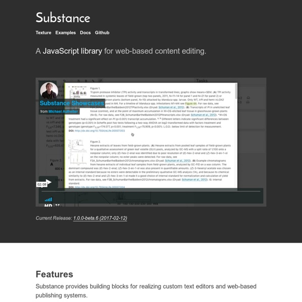 Substance — Open Documents for the Web