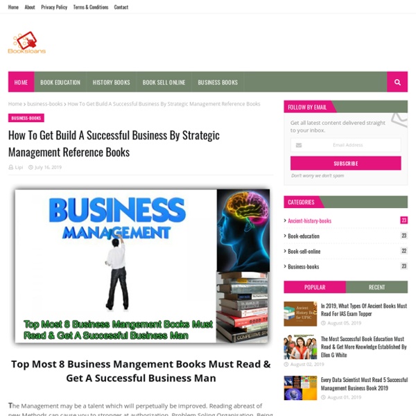 How To Get Build A Successful Business By Strategic Management Reference Books