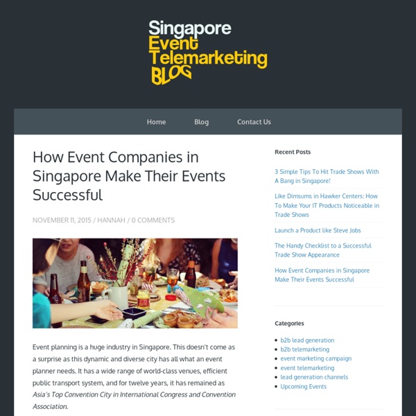 How Event Companies in Singapore Make Their Events Successful