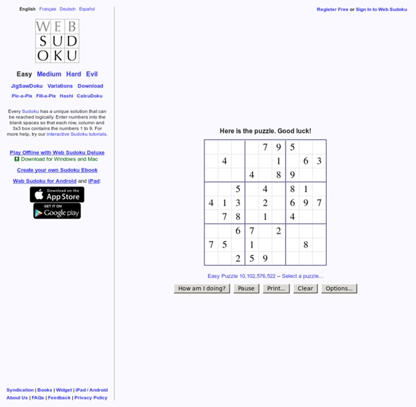 Play free game of sudoku