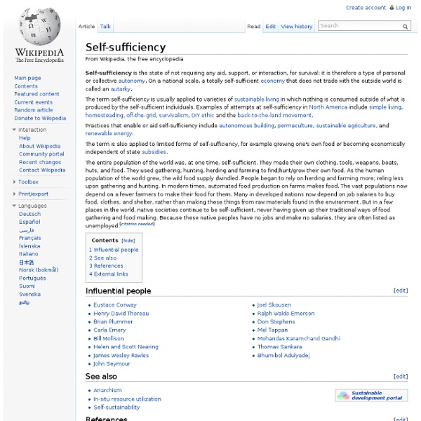 Self-sufficiency