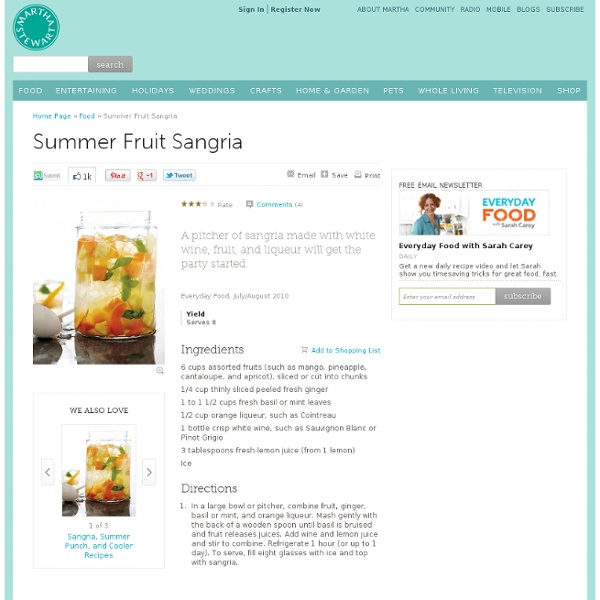 Summer Fruit Sangria