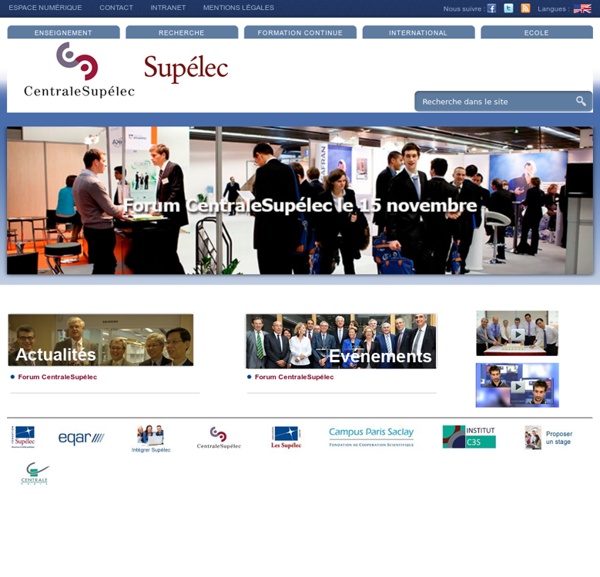 Bienvenue sur le site de Supelec. - Supelec