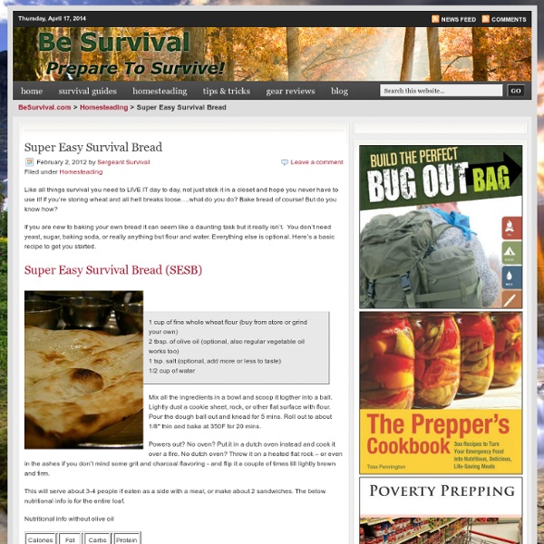 Super Easy Survival Bread : BeSurvival.com