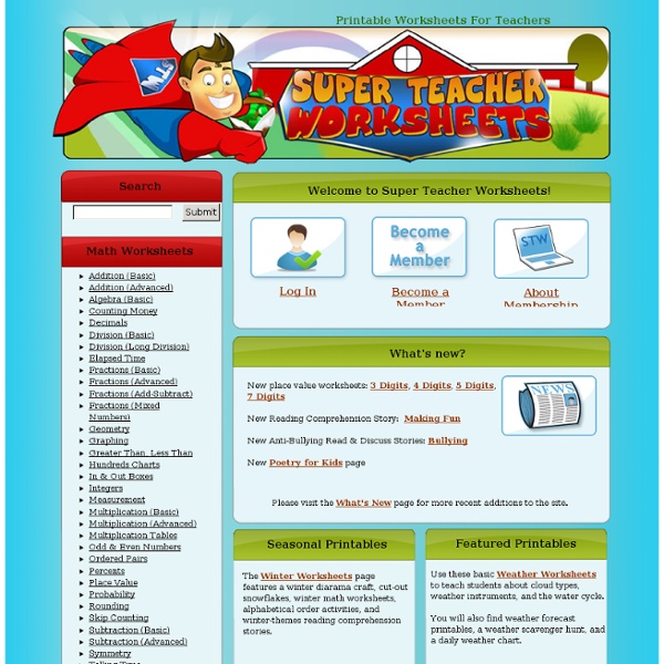 Super Teacher Worksheets | Pearltrees