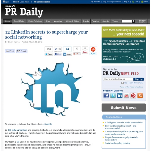 12 LinkedIn secrets to supercharge your social networking