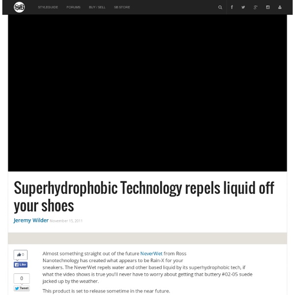 Superhydrophobic Technology repels liquid off your shoes