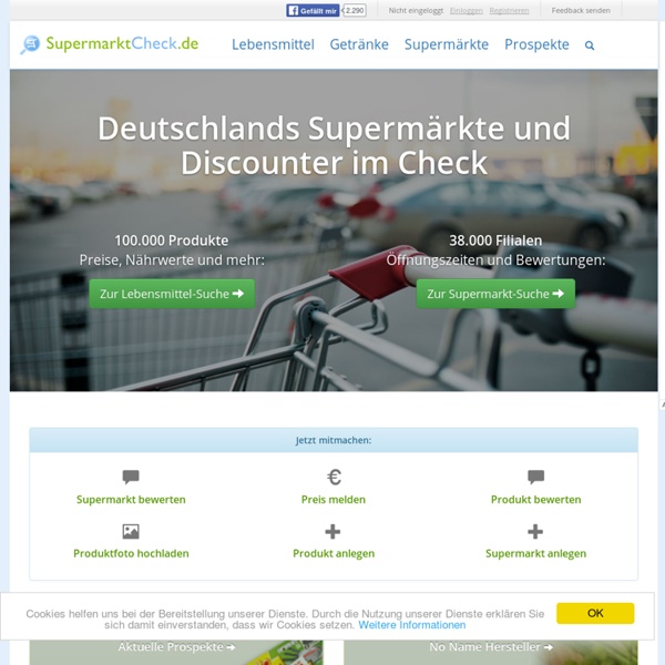 Supermarktcheck.de: Supermärkte, Lebensmittel und Angebote