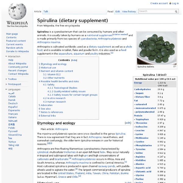 Spirulina (dietary supplement)
