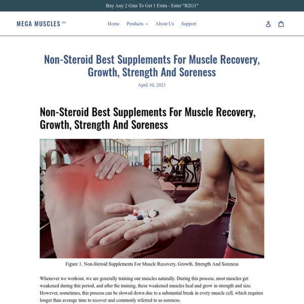 Supplements For Muscle Recovery, Growth, Strength And Sore – Mega Muscles™