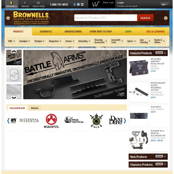 World's Largest Supplier of Firearm Accessories, Gun Parts and Gunsmithing Tools - BROWNELLS