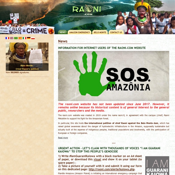 Raoni : the official website of the Kayapo chief- News