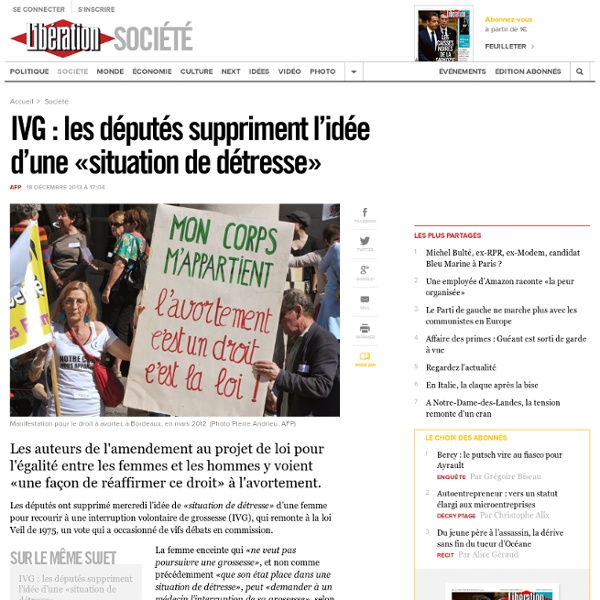 IVG : les députés suppriment l’idée d’une «situation de détresse»