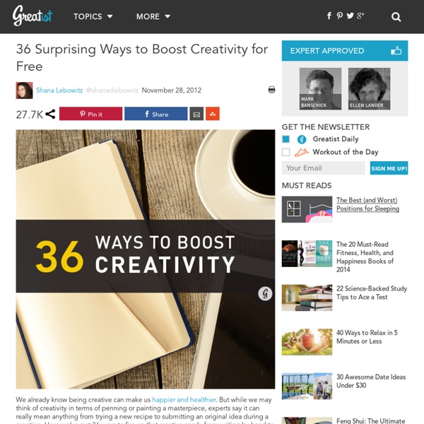 36 Surprising Ways to Boost Creativity For Free