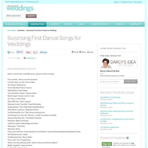 Surprising First Dance Songs for Weddings