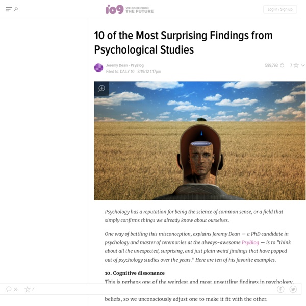 10 of the Most Surprising Findings from Psychological Studies