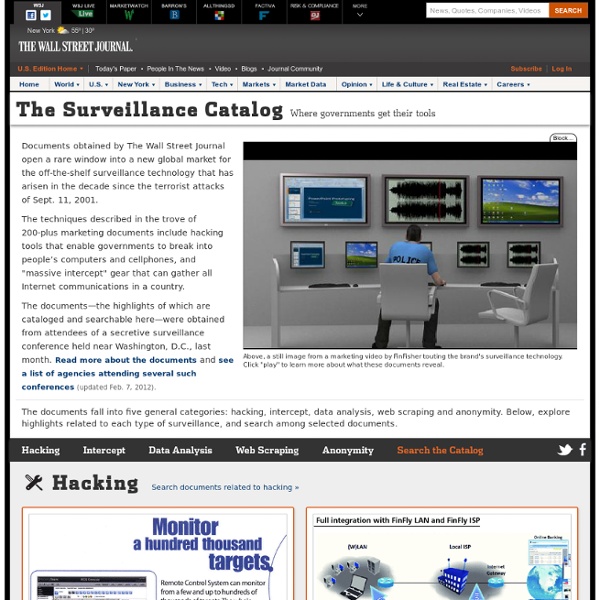 The Surveillance Catalog - The Wall Street Journal