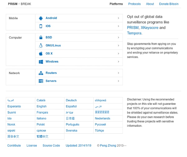 Opt out of PRISM, the NSA’s global data surveillance program