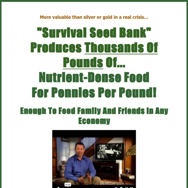 Survival Seeds - The Survival Seed Bank Provides a Lifetime Food Solution for Families