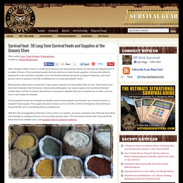 Survival Food – 56 food supplies from the store