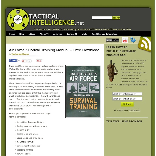 Air Force Survival Training Manual – Free Download