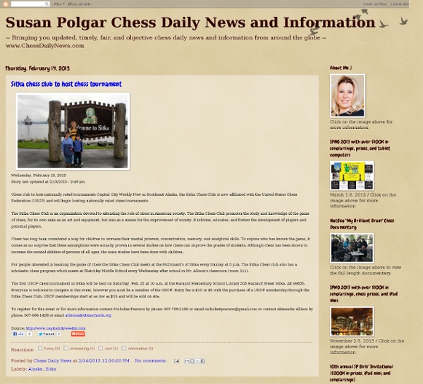 Susan Polgar Chess Daily News and Information