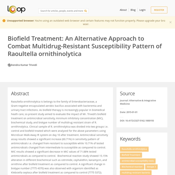 Improved Susceptibility Pattern of Raoultella Ornithinolytica