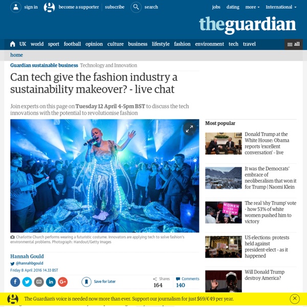 Can tech give the fashion industry a sustainability makeover? - live chat