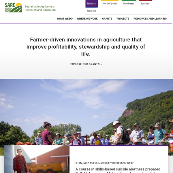 Sustainable Agriculture Research and Education Program - Grants and Education