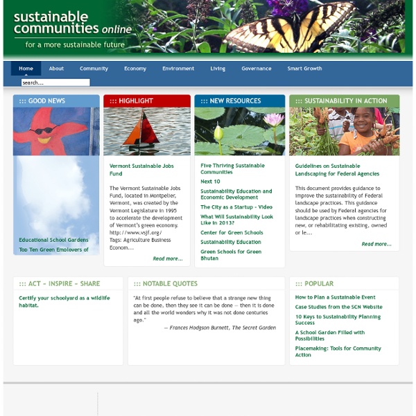 Sustainable Communities Online