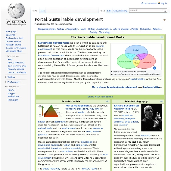 Portal:Sustainable development