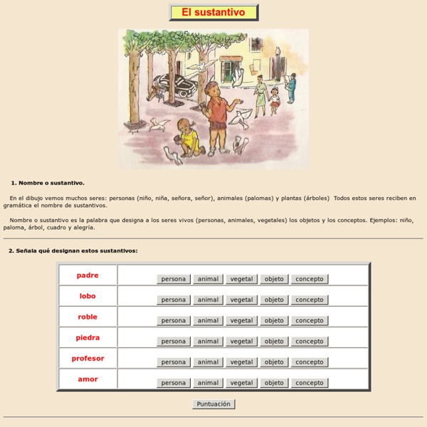 El sustantivo, gramatica, Lengua española de Aplicaciones Didácticas, nombre, sustantivo, común, propio, concreto, abstracto, individual, colectivo