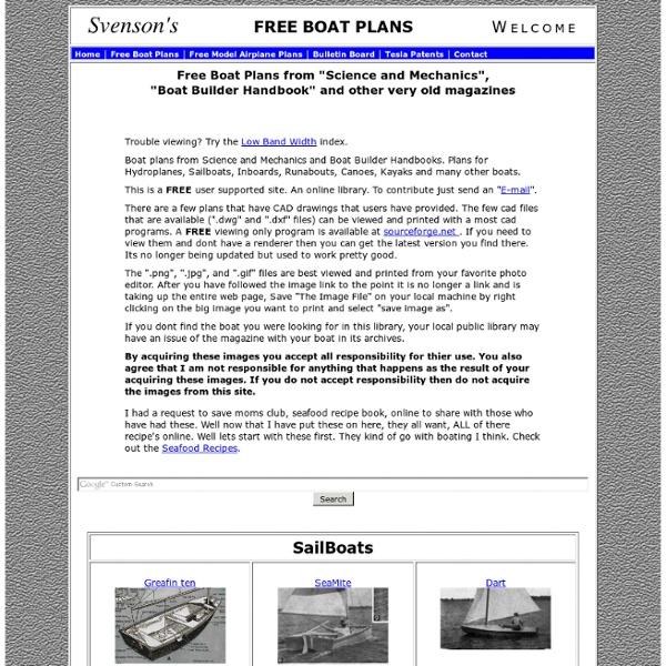 ... svensons.com - Free Boat Plans From "Science and Mechanics" Magazines