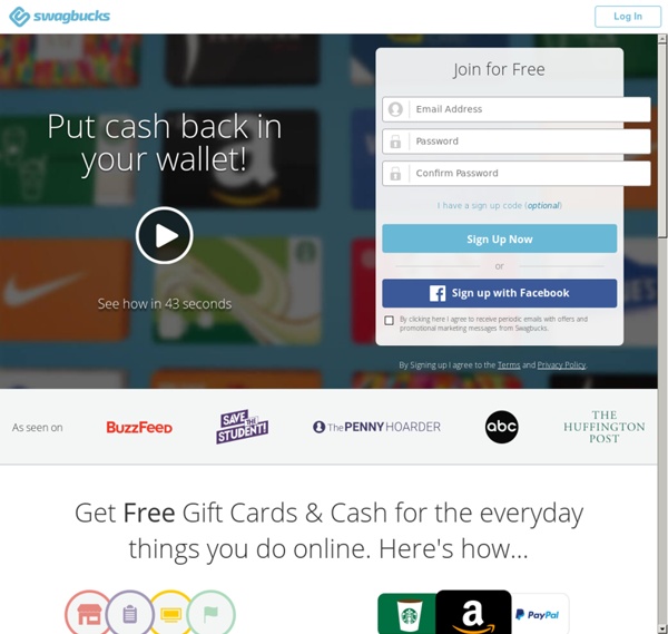 Earn Reward Points and Redeem Them For Free Stuff at Swagbucks.com