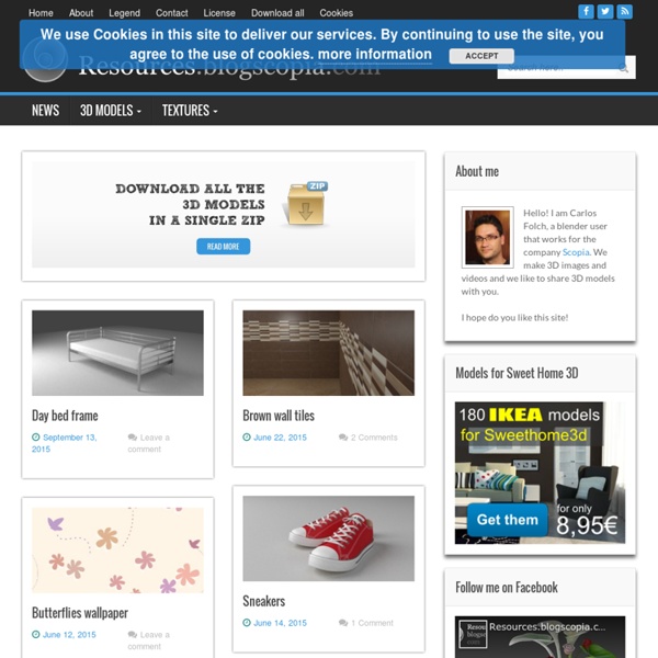 Resources – Free 3D models for blender, sweethome3d and others