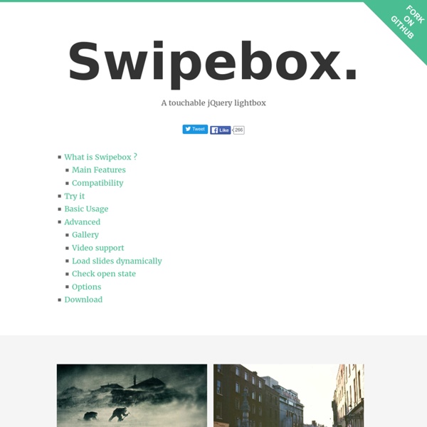 A touchable jQuery lightbox