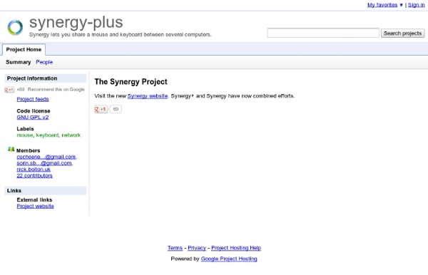 Synergy-plus - Project Hosting on Google Code