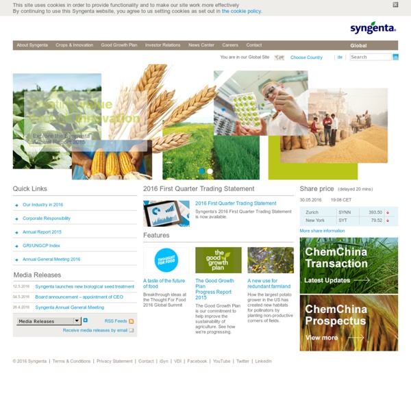 Bringing plant potential to life - Syngenta AG