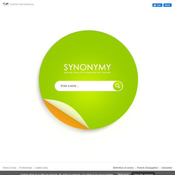 SYNONYMY - Online synonym dictionary