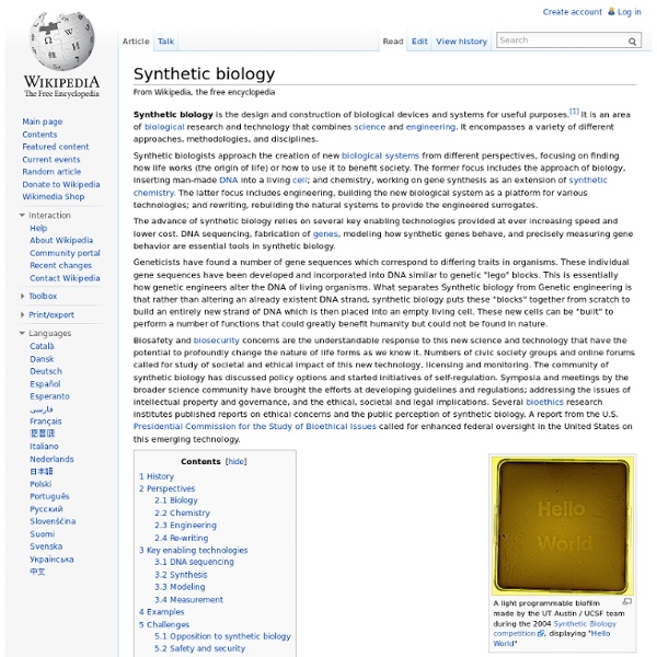 Synthetic biology